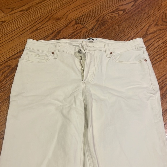 PAIGE Woman’s White Colette Crop Flare Jeans Size 28 - Picture 3 of 6